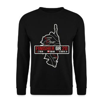 Finisher GR20 Corse Trekking randonnée T-Shirt - Sweat-shirt Unisexe - noir - Devant - Alina (178cm) & Michal (187cm)