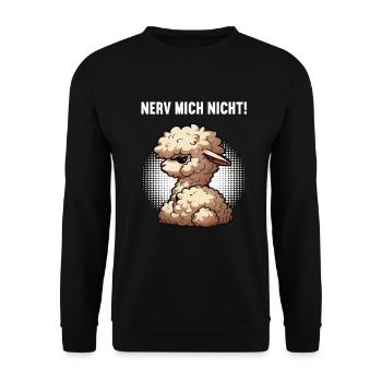 Nerv Mich Nicht Alpaka lama Alpakabesitzer Alpakas - Unisex Pullover - Schwarz - Vorne - Alina (178cm) & Michal (187cm)