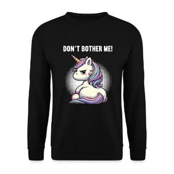 Ne me dérange pas, unicornes licornes fan de licornes - Sweat-shirt Unisexe - noir - Devant - Alina (178cm) & Michal (187cm)
