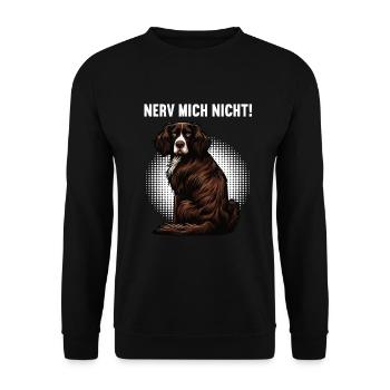 Nerv Mich Nicht Münsterländer Münsterländerhalter - Unisex Pullover - Schwarz - Vorne - Alina (178cm) & Michal (187cm)