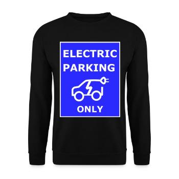 Panneau de stationnement électrique - Sweat-shirt Unisexe - noir - Devant - Alina (178cm) & Michal (187cm)