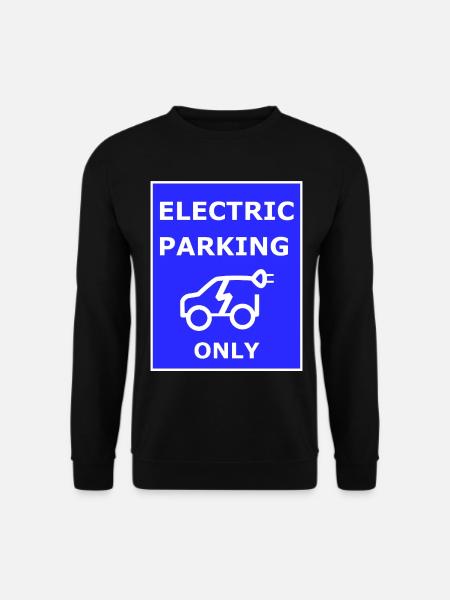 Electric Car Parking Sign - Unisex Sweatshirt - black