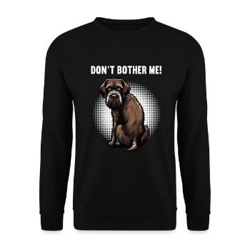 Don't Bother Me German Wirehaired Wirehaired Dog - Unisex Sweatshirt - black - Front - Alina (178cm) & Michal (187cm)