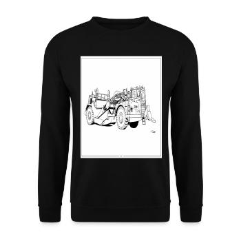 engin de chantier - Sweat-shirt Unisexe - noir - Devant - Alina (178cm) & Michal (187cm)