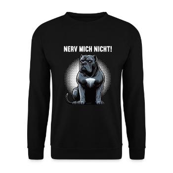 Nerv Mich Nicht Cane Corso Cane Corsos Corsohalter - Unisex Pullover - Schwarz - Vorne - Alina (178cm) & Michal (187cm)