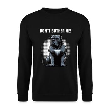 Ne me dérange pas Cane Cane Cane Corsos Corsos Porte-cours - Sweat-shirt Unisexe - noir - Devant - Alina (178cm) & Michal (187cm)