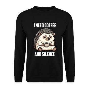 Igel Igelliebhaber Igelbesitzer Igelhalter Stachel - Unisex Pullover - Schwarz - Vorne - Alina (178cm) & Michal (187cm)