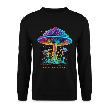 MAGIC MUSHROOM - Unisex Pullover - Schwarz - Vorne - Alina (178cm) & Michal (187cm)