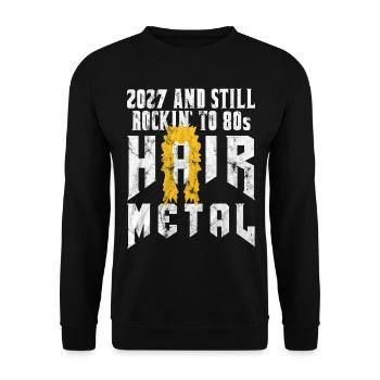 Hair Metal 2027 - Unisex Pullover - Schwarz - Vorne - Alina (178cm) & Michal (187cm)