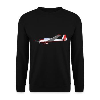 falke Motorsegler Mose TMG Flugzeug Pilot Flieger - Unisex Pullover - Schwarz - Vorne - Alina (178cm) & Michal (187cm)