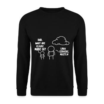 Cloud Storage Data Server Information Technology - Unisex Sweatshirt - black - Front - Alina (178cm) & Michal (187cm)