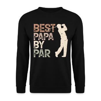 Bester Vater nach Par Golfen Golfliebhaber Vatertag - Unisex Pullover - Schwarz - Vorne - Alina (178cm) & Michal (187cm)