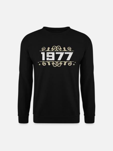 Jahrgang 1977 Retro Geburtstag 1977 Vintage 1977 - Unisex Pullover - Schwarz