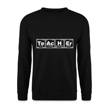 Teacher Teacher chemistry chemistry teacher periodic table - Unisex Sweatshirt - black - Front - Alina (178cm) & Michal (187cm)
