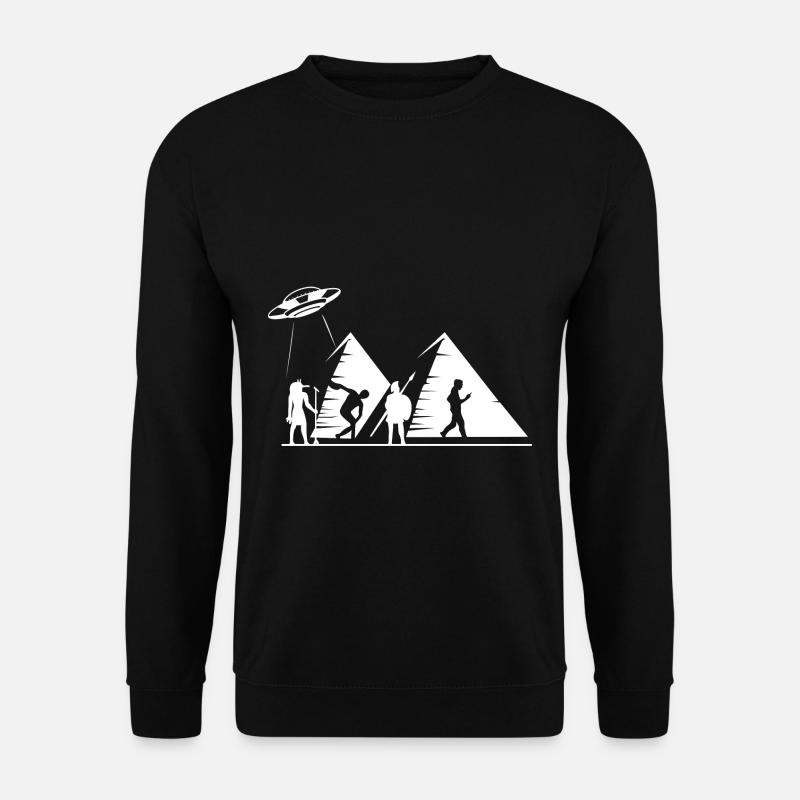 UFO Egyptian Pyramid Conspiracy Theory Ancient - Unisex Pullover - Schwarz