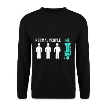 Diving Gift Diver Funny saying Scuba - Unisex Sweatshirt - black - Front - Alina (178cm) & Michal (187cm)