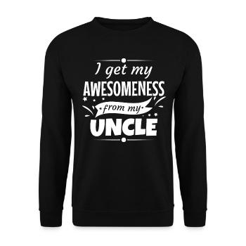 Oncle génialité oncle cadeau parrain - Sweat-shirt Unisexe - noir - Devant - Alina (178cm) & Michal (187cm)