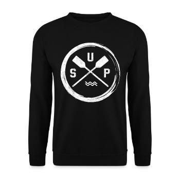 SUP - Unisex Sweatshirt - black - Front - Alina (178cm) & Michal (187cm)