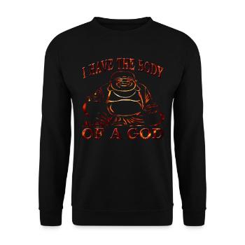 bouddhisme - Sweat-shirt Unisexe - noir - Devant - Alina (178cm) & Michal (187cm)