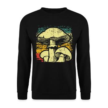 Pilze Pilzsammler - Unisex Pullover - Schwarz - Vorne - Alina (178cm) & Michal (187cm)
