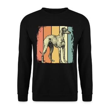 Chiens lévriers - Sweat-shirt Unisexe - noir - Devant - Alina (178cm) & Michal (187cm)