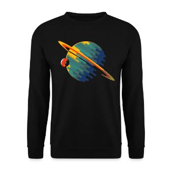 Planète Saturne - Sweat-shirt Unisexe - noir - Devant - Alina (178cm) & Michal (187cm)