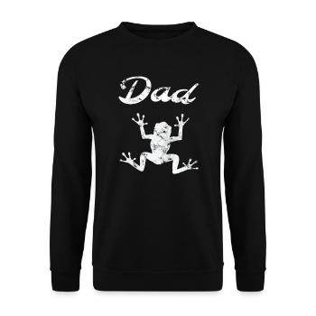 Frog Papa Terraristics Frog Dad Frogs Gift - Unisex Sweatshirt - black - Front - Alina (178cm) & Michal (187cm)