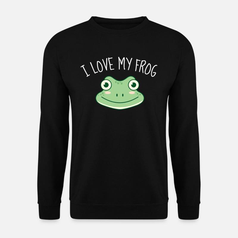 Frogs I love my frog toad gift - Unisex Sweatshirt - black