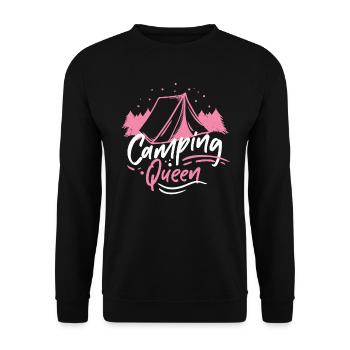 Camping Reine Campen caravane camper cadeau - Sweat-shirt Unisexe - noir - Devant - Alina (178cm) & Michal (187cm)