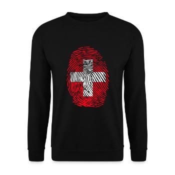 Schweiz T-shirt Geschenkidee - Unisex Pullover - Schwarz - Vorne - Alina (178cm) & Michal (187cm)