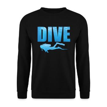 Diving - Unisex Sweatshirt - black - Front - Alina (178cm) & Michal (187cm)