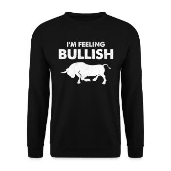I'm feeling bullish - Unisex Sweatshirt - black - Front - Alina (178cm) & Michal (187cm)