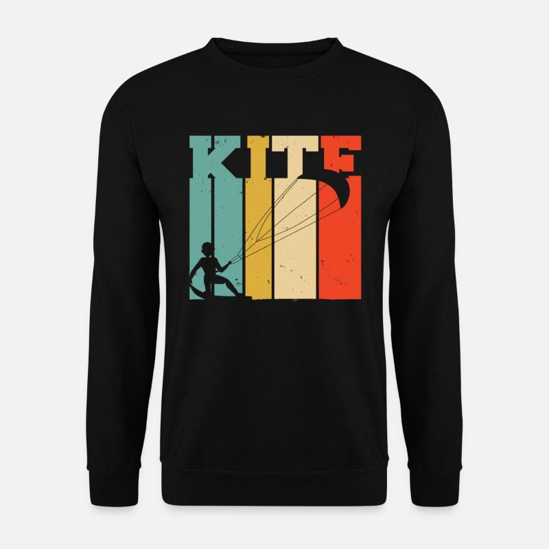 Kite Kiten Kitesurfen Board Kiter Surfen Geschenk - Unisex Pullover - Schwarz