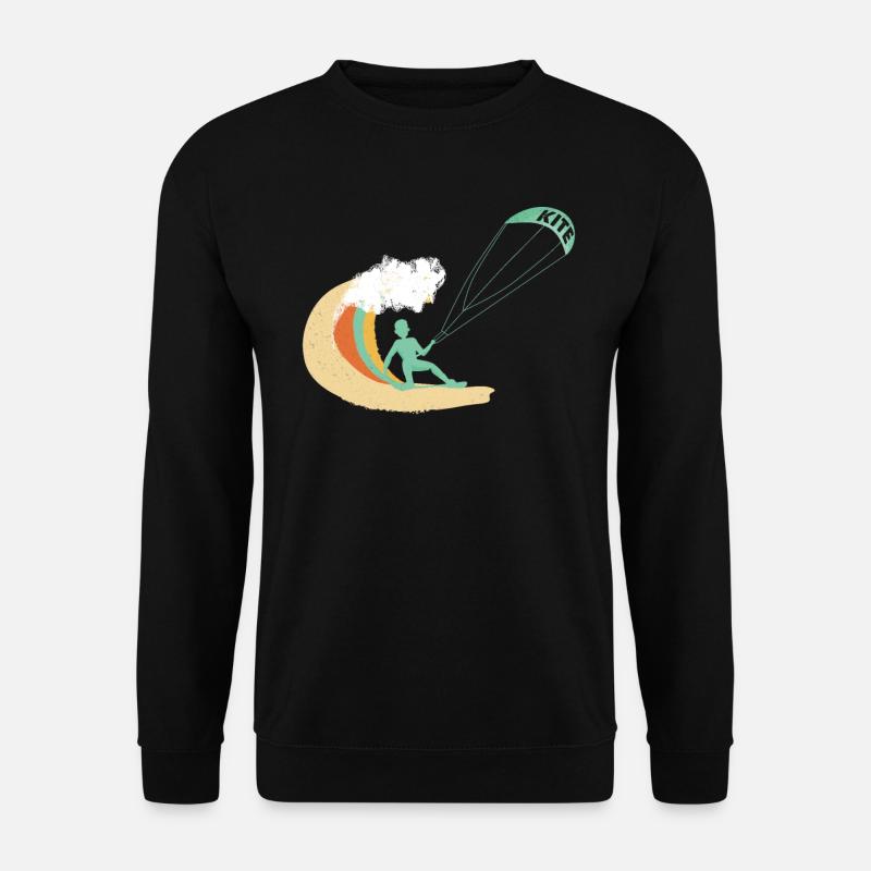 Kite Kiten Kitesurfen Board Kiter Surfen Geschenk - Unisex Pullover - Schwarz