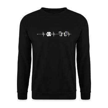 Gardien de but Heart Line Soccer Goalkeeper - Sweat-shirt Unisexe - noir - Devant - Alina (178cm) & Michal (187cm)
