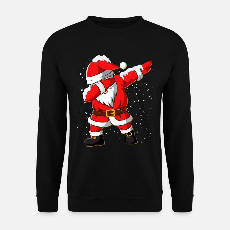 Weihnachtsmann tupfen Weihnachten - Unisex Pullover - Schwarz