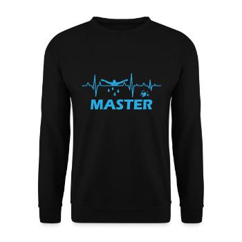 Swim Master Mode On - Unisex Sweatshirt - black - Front - Alina (178cm) & Michal (187cm)