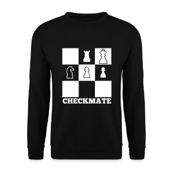 Checkmate! - Unisex Sweatshirt - black - Front - Alina (178cm) & Michal (187cm)