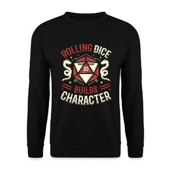 Personnage Stylo et papier Jeu de rôle sur table - Sweat-shirt Unisexe - noir - Devant - Alina (178cm) & Michal (187cm)