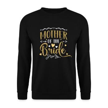 Mutter der Braut - Unisex Pullover - Schwarz - Vorne - Alina (178cm) & Michal (187cm)