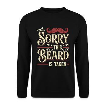 Désolé, cette barbe est pour les hommes barbus - Sweat-shirt Unisexe - noir - Devant - Alina (178cm) & Michal (187cm)