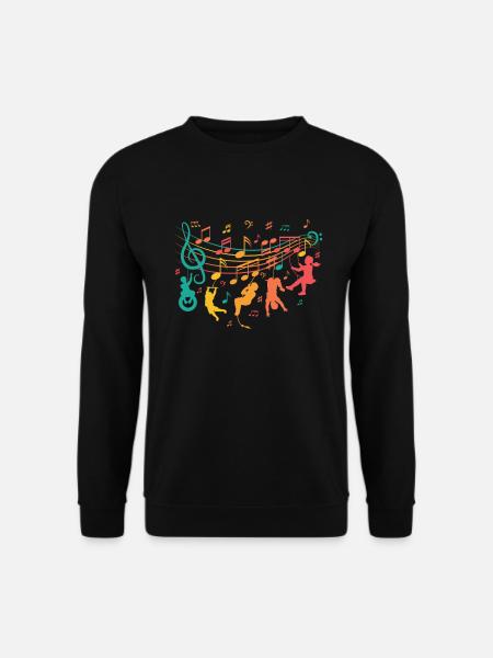 Music uses sheet music - music lovers - Unisex Sweatshirt - black