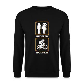 Funny cyclist - Unisex Sweatshirt - black - Front - Alina (178cm) & Michal (187cm)