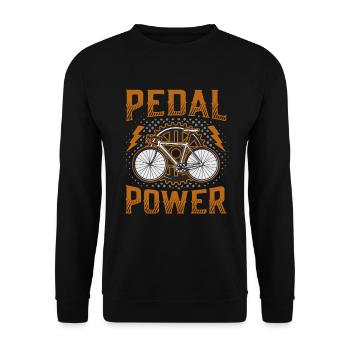 Pedal Power Anti Ebike Bike Cycling - Unisex Sweatshirt - black - Front - Alina (178cm) & Michal (187cm)