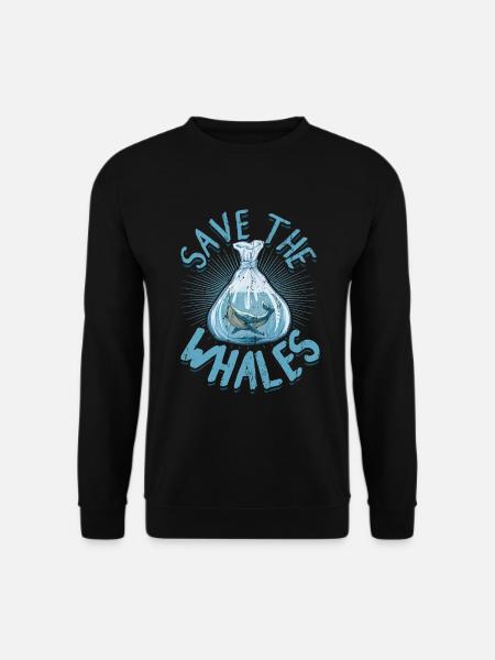 Save the whales - Unisex Sweatshirt - black