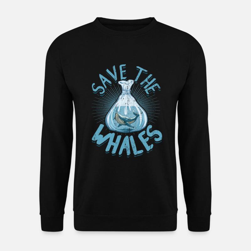 Save the whales - Unisex Sweatshirt - black