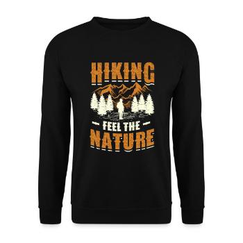 Feel The Nature, National Park, Hiking. - Unisex Sweatshirt - black - Front - Alina (178cm) & Michal (187cm)