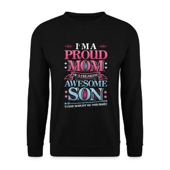 Fière mère d’un fils génial et effrayant - Sweat-shirt Unisexe - noir - Devant - Alina (178cm) & Michal (187cm)