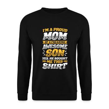 Fière mère d’un fils génial et effrayant - Sweat-shirt Unisexe - noir - Devant - Alina (178cm) & Michal (187cm)