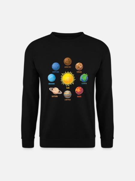 Planeten Sonnensystem - Unisex Pullover - Schwarz
